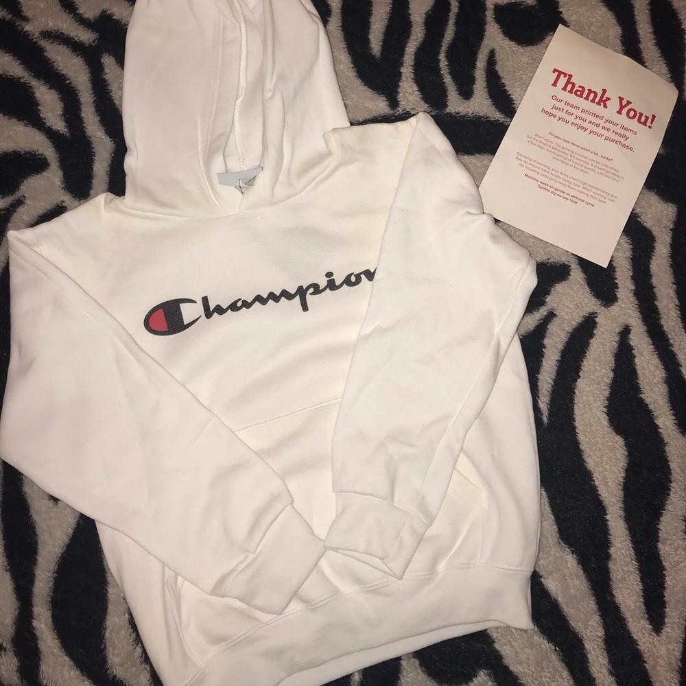 Brand new authentic white Champion sweatshirt